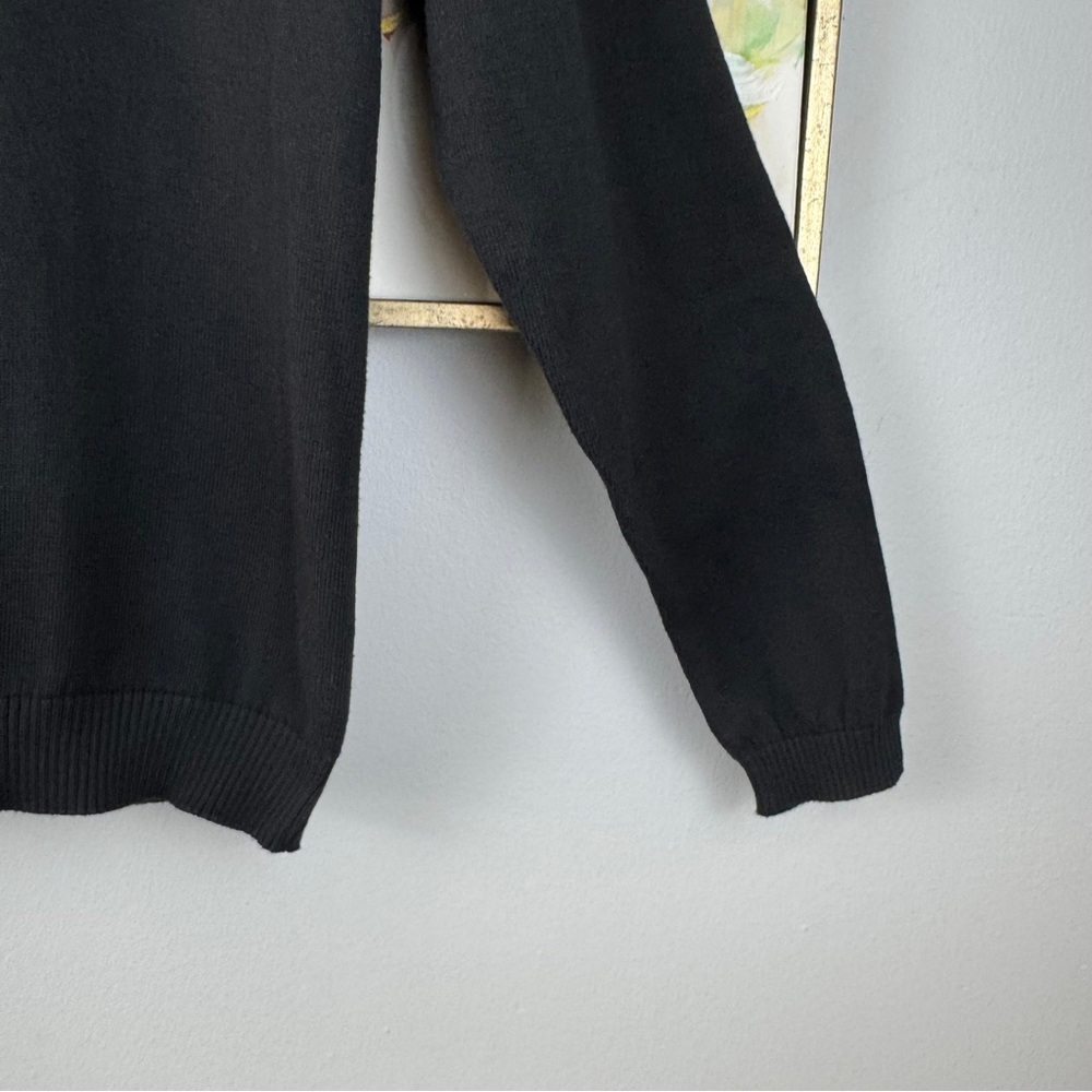 Oscar de la Renta Men’s Quarter Zip Sweater – Black - Picture 10 of 10